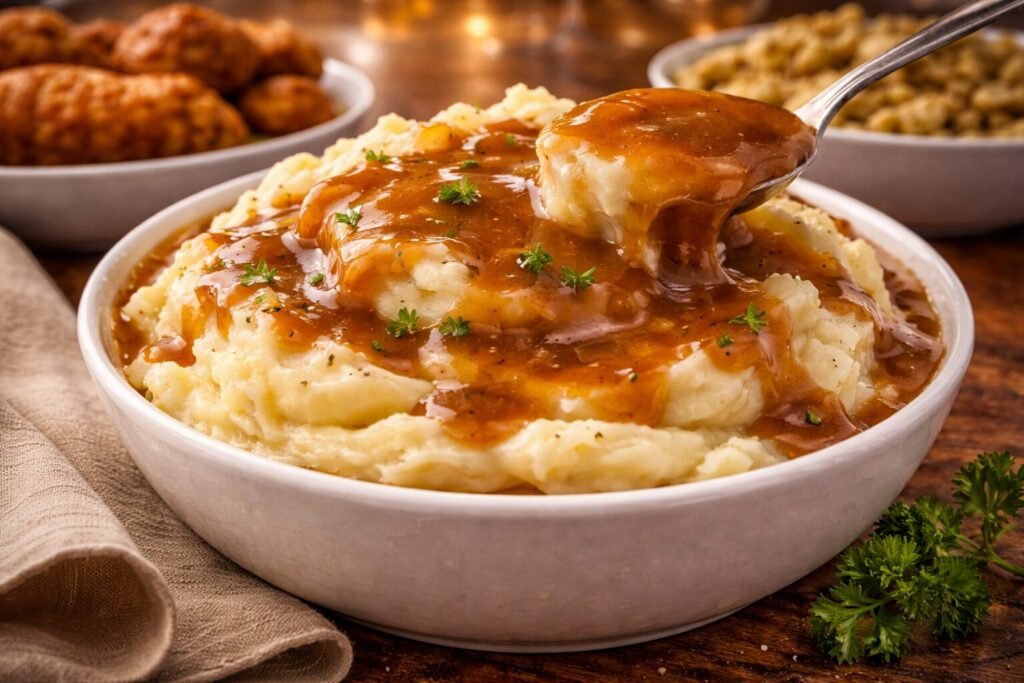 Top 10 Favorite Dishes at Golden Corral Buffet You Must Try 7 Mashed Potatoes with Gravy golden corral