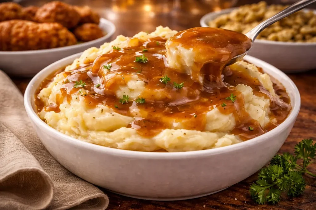 Top 10 Favorite Dishes at Golden Corral Buffet You Must Try 7 Mashed-Potatoes-with-Gravy-golden-corral