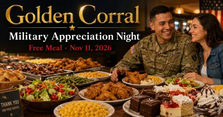 Golden Corral Military Appreciation Night free meal 2026