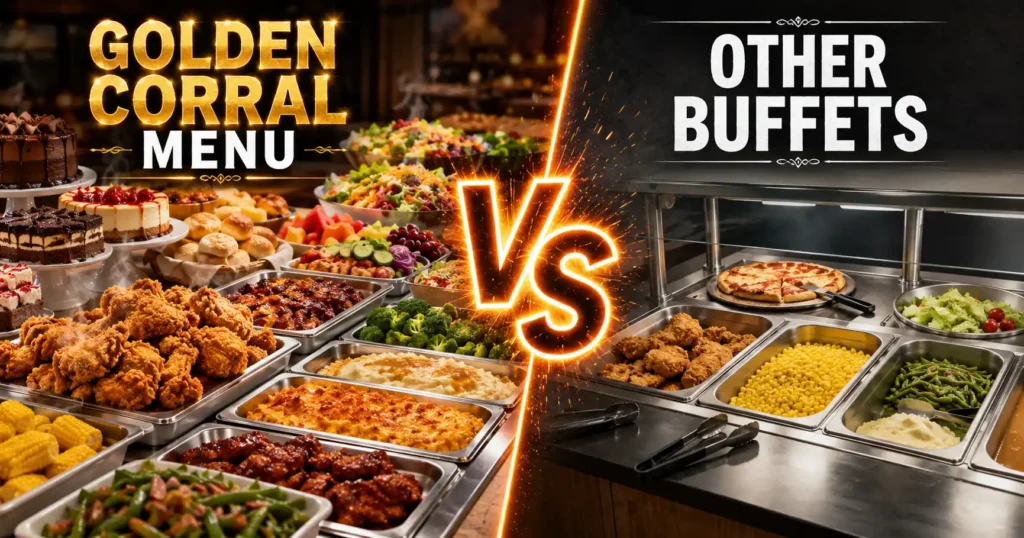 Golden Corral Menu With Prices 2026 (Full Item List) 5 Golden Corral menu compared to other buffet restaurants