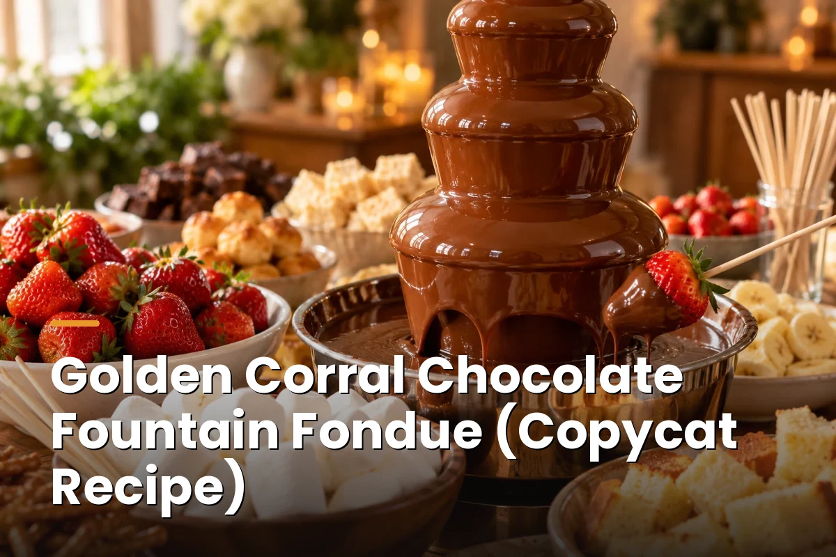 Golden Corral Chocolate Fountain Fondue (Copycat Recipe) 2 golden corral chocolate fountain recipe