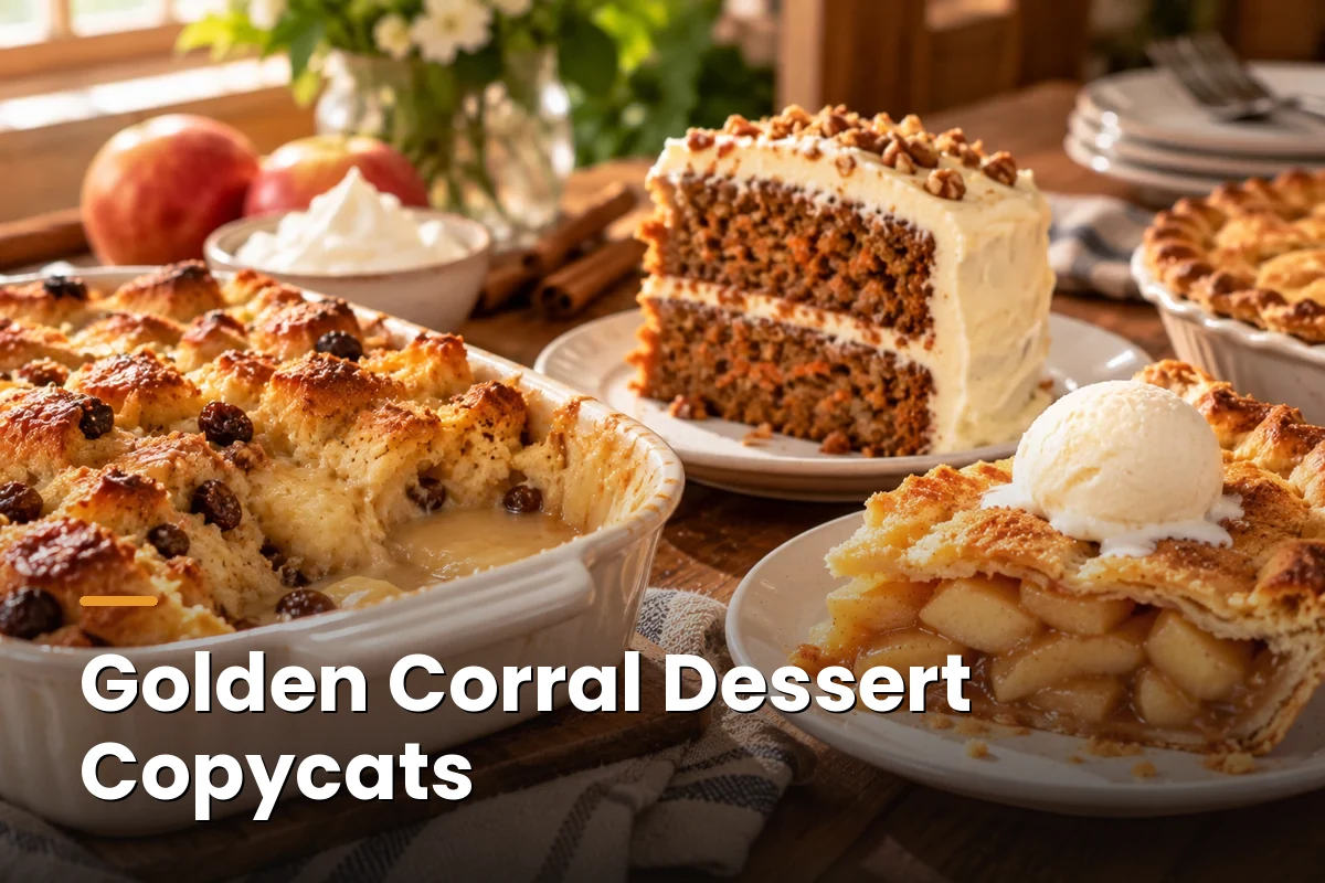 Golden Corral Dessert Copycats: Bread Pudding, Carrot Cake, and Apple Pie 2 golden corral dessert recipes